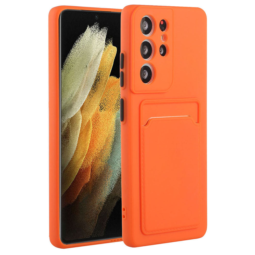 Anti-drop Phone Case For Samsung Galaxy S23 Ultra Flexible TPU Protective Phone Cover with Card Holder Anti-drop Phone Case For Samsung Galaxy S23 Ultra Flexible TPU Protective Phone Cover with Card Holder